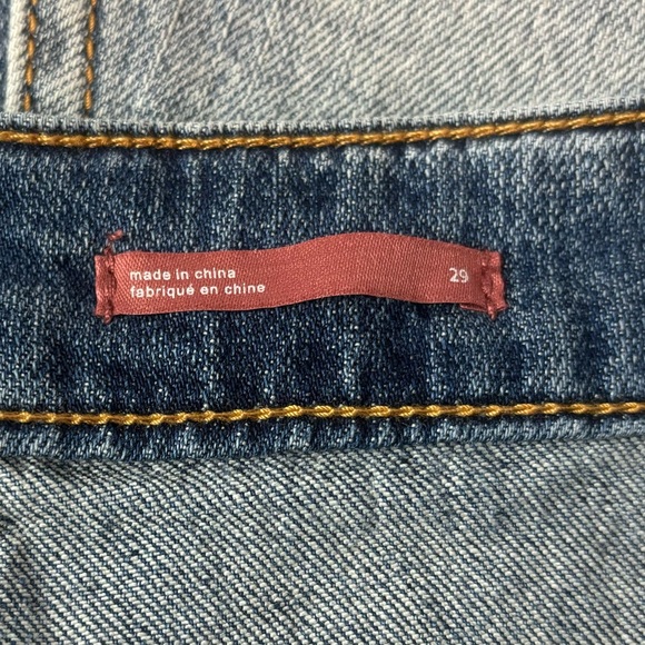 Anthropologie Pilcro Cut-Off Mid Rise Denim Shorts Blue Distressed Sz 29 (10) - Picture 4 of 6